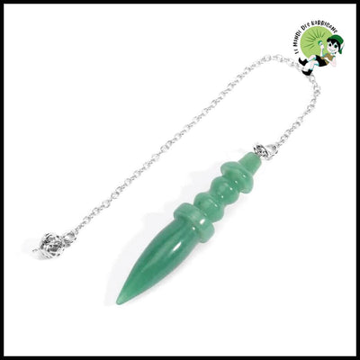 Rose Quartz Pendulum Cone Pendant - Vert Aventurine - Pendules divinatoires