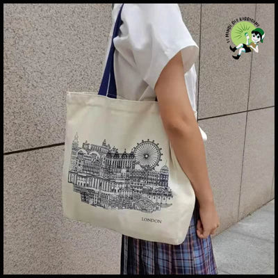 Sac à Bandoulière en Toile pour Femmes - Grande Roue - Sacs toile organique avec des motifs de la nature