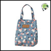 Sac à Déjeuner Fashion Isolé avec Motif de Chat Adorable - Bleu fleuri - Sacs isothermes pour pique-nique