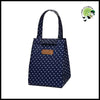 Sac à Déjeuner Fashion Isolé avec Motif de Chat Adorable - Bleu marine - Sacs isothermes pour pique-nique