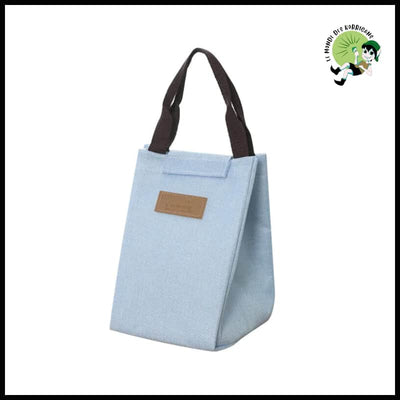 Sac à Déjeuner Fashion Isolé avec Motif de Chat Adorable - Bleu - Sacs isothermes pour pique-nique