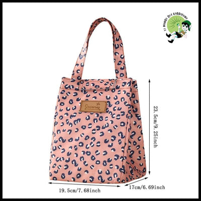 Sac à Déjeuner Fashion Isolé avec Motif de Chat Adorable - Rose - Sacs isothermes pour pique-nique