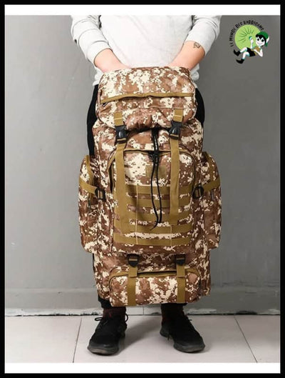 Sac à dos de montagne tactique militaire 80L/100L - avec motifs floraux et naturels