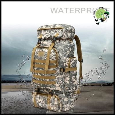 Sac à dos de montagne tactique militaire 80L/100L - avec motifs floraux et naturels