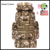 Sac à dos de montagne tactique militaire 80L/100L - avec motifs floraux et naturels