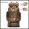 Sac à dos de montagne tactique militaire 80L/100L - Camouflage du Désert (100L) - avec motifs floraux et naturels