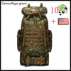 Sac à dos de montagne tactique militaire 80L/100L - Camouflagevert (100L - avec motifs floraux et naturels