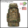 Sac à dos de montagne tactique militaire 80L/100L - Camouflagevert (80L) - avec motifs floraux et naturels