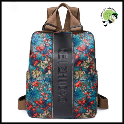 Sac à dos designer pour femmes - avec motifs floraux et naturels