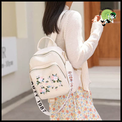 Sac à Dos Femme Floral - dos avec motifs floraux et naturels