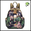 Sac à Dos Femme Grande Capacité Floral - Fleurs de Bambou Vert - Valises vintage avec des illustrations botaniques