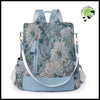 Sac à Dos Femme Nylon Floral - dos avec motifs floraux et naturels