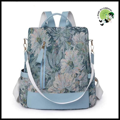 Sac à Dos Femme Nylon Floral - dos avec motifs floraux et naturels