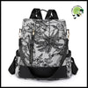 Sac à Dos Femme Nylon Floral - Noir - dos avec motifs floraux et naturels