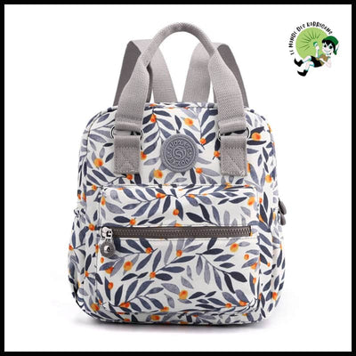 Sac à dos floral féminin - 8 / 27cm x 22cm 12cm - avec motifs floraux et naturels