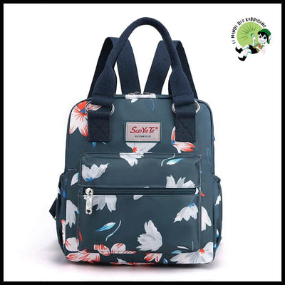 Sac à dos floral pour femmes - 4 / 27cm x 23cm 12cm - avec motifs floraux et naturels