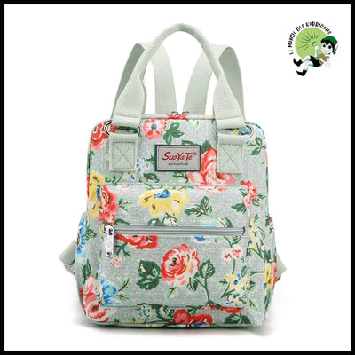 Sac à dos floral pour femmes - 5 / 27cm x 23cm 12cm - avec motifs floraux et naturels