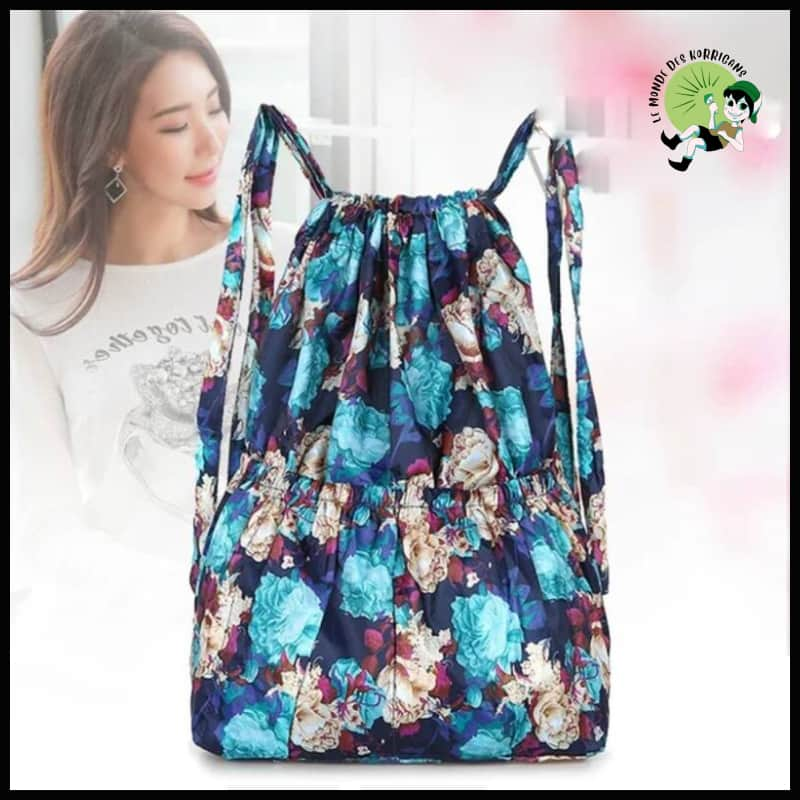 Sac à dos floral rétro pour femmes - avec motifs floraux et naturels