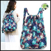 Sac à dos floral rétro pour femmes - avec motifs floraux et naturels