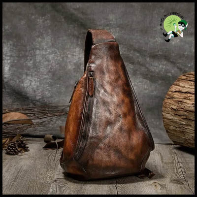 Sac à Dos Vintage en Cuir Véritable pour Femmes - Valises vintage avec des illustrations botaniques