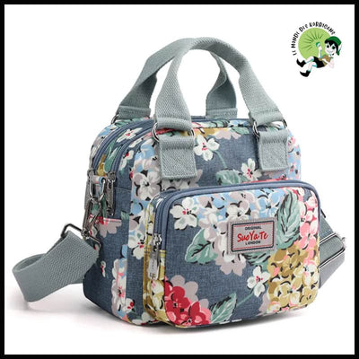 Sac Bandoulière Femme en Nylon Imprimé Fleurs - Valises vintage avec des illustrations botaniques