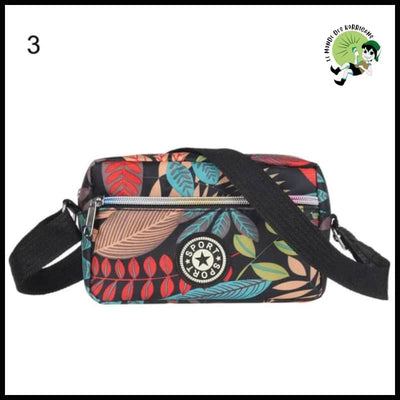 Sac Bandoulière Femme Nylon Carré - 3 - Valises vintage avec des illustrations botaniques