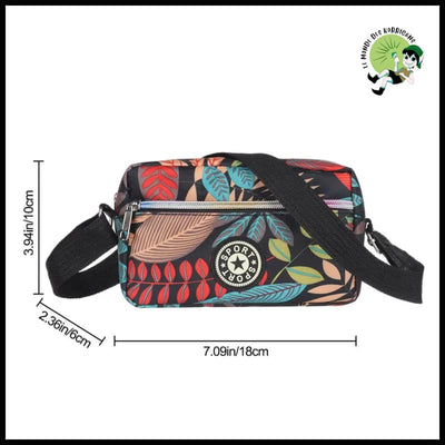 Sac Bandoulière Femme Nylon Carré - Valises vintage avec des illustrations botaniques