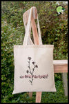 Sac Cabas en Toile Graphique Florale - B553B - Sacs toile organique avec des motifs de la nature