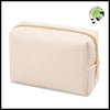 Sac Cosmétique en Cuir PU Étanche - Beige L - Trousses de toilette écologiques