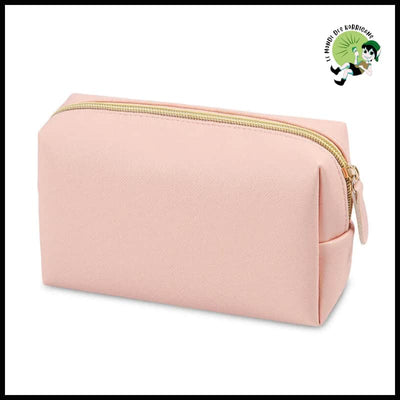 Sac Cosmétique en Cuir PU Étanche - Rose M - Trousses de toilette écologiques