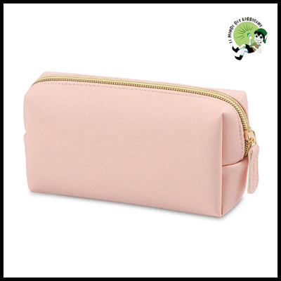 Sac Cosmétique en Cuir PU Étanche - Rose S - Trousses de toilette écologiques