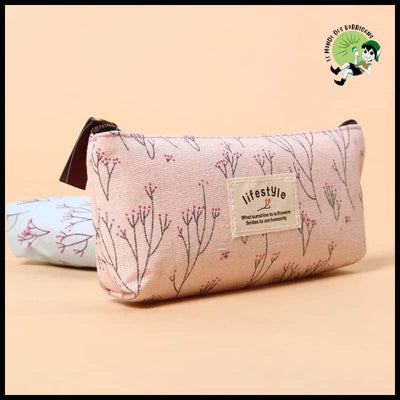 Sac Cosmétique Mignon en Toile Florale - Valises vintage avec des illustrations botaniques