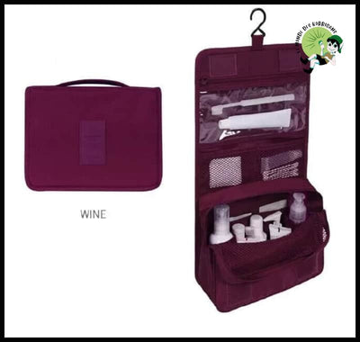 Sac de Maquillage Voyage Qualité Supérieure - Vin Rouge - Trousses toilette écologiques