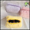 Sac de toilette en peluche avec fermeture éclair grande taille et couleur unie - Trousses écologiques