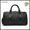 Sac de Voyage en Cuir - Noir (45cm) - Sacs voyage matériaux durables