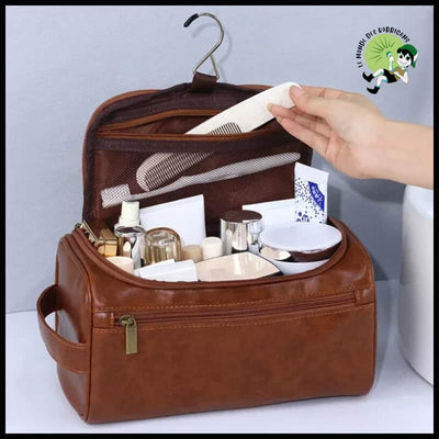 Sac de Voyage Organisateur Grande Capacité Cosmétiques Toiletry Bag - Brun - Trousses toilette écologiques