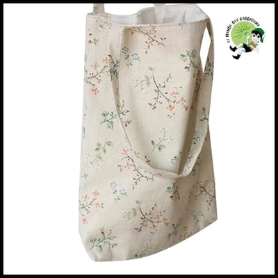 Sac Épaule en Toile Double - Pas de Fermeture éclair 32x41cm - Sacs toile organique avec des motifs la nature