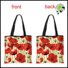 Sac Épaule Imprimé Coquelicots - 01cw / 34cmX34cm - Sacs en toile organique avec des motifs de la nature