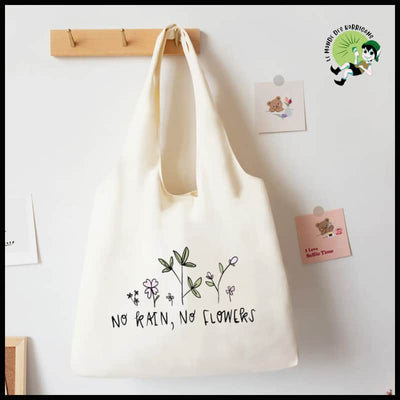 Sac fourre-tout en toile imprimée de fleurs - Sacs organique avec des motifs la nature