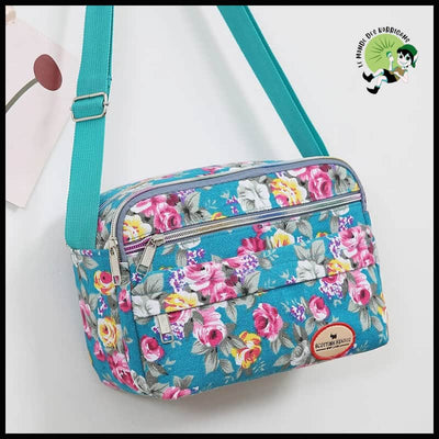 Sac Fourre-Tout en Toile pour Femme avec Grande Capacité - Bleu - Valises vintage des illustrations botaniques