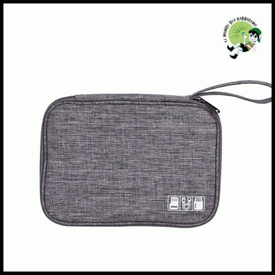 Sac Rangement Câbles Voyage Portable - Gris - Accessoires de voyage durables