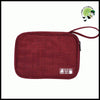 Sac Rangement Câbles Voyage Portable - Vin Rouge - Accessoires de voyage durables