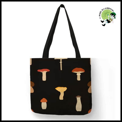 Sac Tote Écologique Champignons Colorés - Modèle 1 / M 35x35 CM - sac