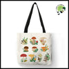 Sac Tote Écologique Champignons Colorés - Modèle 9 / M 35x35 CM - sac