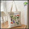 Sac Tote Motif Herbologie - Crème - sac