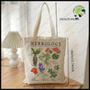 Sac Tote Motif Herbologie - Crème - sac