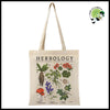 Sac Tote Motif Herbologie - Crème - sac