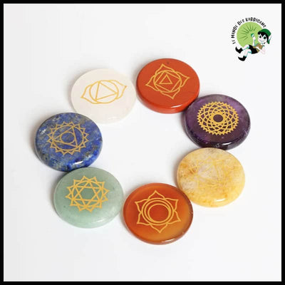 Set de Pierres Cristal Naturelles pour Guérison Reiki et Équilibrage des Chakras - Rond - Kits d’initiation à