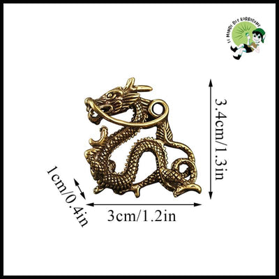 Statue Dragon Laiton Feng Shui - Accessoires de méditation et prière