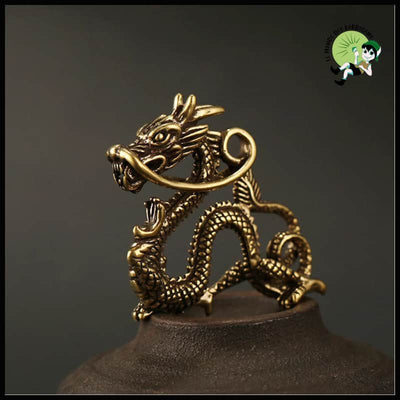 Statue Dragon Laiton Feng Shui - Accessoires de méditation et prière